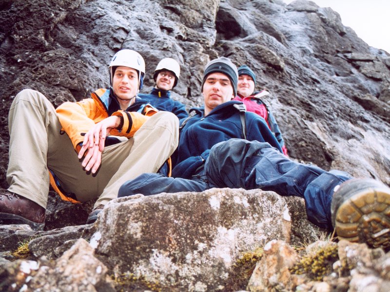 On Way Up Sron Dearg - Nick, Pete, Rich and Will